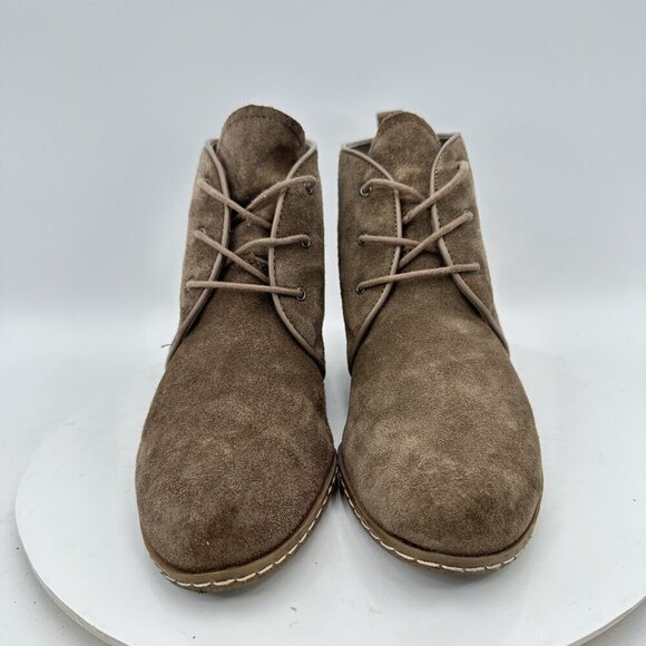 Franco Sarto Anabelle Women Size 9M Brown Suede Ankle Wedges Booties Boot - Picture 3 of 11